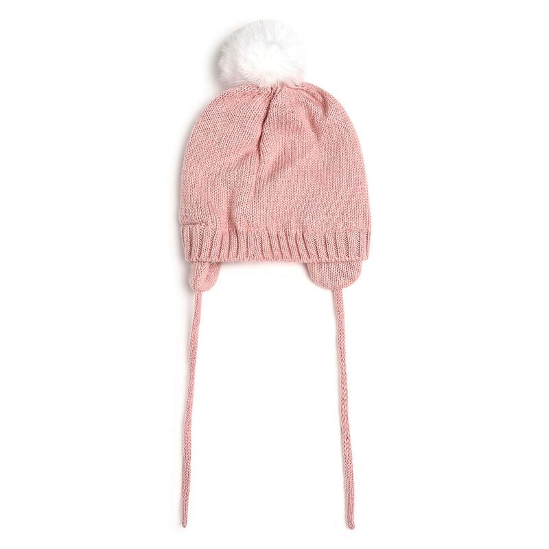 Girls Medium Pink Cap with Scarf image number 2